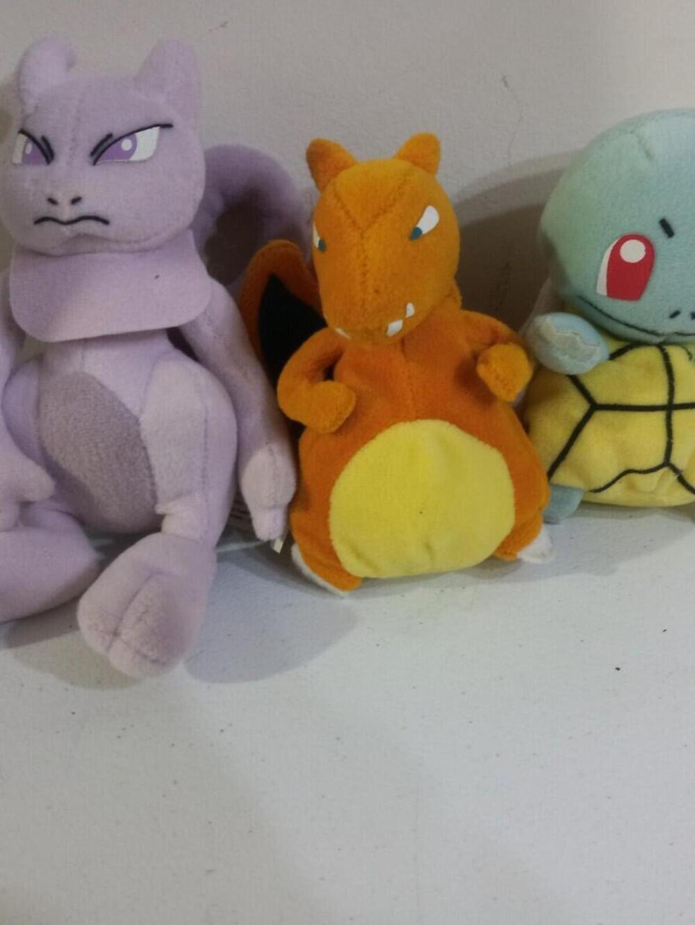 Vintage Nintendo Game Freak Pokemon Plush Lot Charzard Squirtle Mewtwo